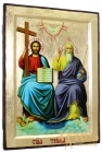 Икона Святая Троица Новозаветная Греческий стиль в позолоте 30x40 см