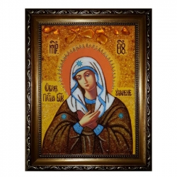 Янтарна ікона Божа Матір Розчулення 80x120 см - фото