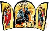 Ікона під старовину Святі мученики Борис і Гліб Складення потрійний 14x10 см