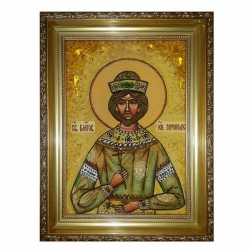 Янтарна ікона Святий благовірний князь Ярополк 30x40 см - фото
