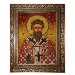 Янтарна ікона Святитель Діонісій 80x120 см - фото