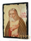 Икона под старину Преподобный Серафим Саровский с позолотой 17x23 см