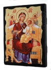 Икона под старину Пресвятая Богородица Всецарица с позолотой 7x10 см