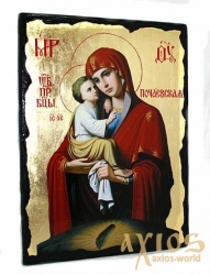 Икона под старину Пресвятая Богородица Почаевская с позолотой 7x10 см - фото