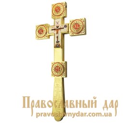 Хрест напрестольний латунний - фото