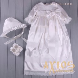 Комплект Баттесімо - сорочка, пінетки (77024) - фото