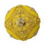 Митра "Корона" архієрейська, жовтого кольору, ручної роботи, вишивка канітелью