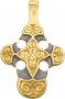Хрест натільний «Кріновідний», срібло 925 ° з позолотою