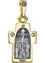 Хрестик натільний з образом Ангела-Хранителя, срібло 925 °, позолота
