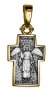 Хрестик натільний з образом Ангела-Хранителя, срібло 925 °, позолота