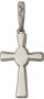 Хрест з натуральним аметистом срібло 925 °