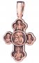 Натільний хрестик «Хрестовоздвиження. Донська ікона Божої Матері», золото 585 °, з чорнінням 38х21 мм, О п01840