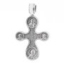 Натільний хрестик «Етімасія. Вісім святих », срібло 925 з чорнінням, 35х21мм, О 13529