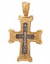 Натільний хрестик «Голгофа», срібло 925, з позолотою і чорнінням, 36х29мм, О 131794