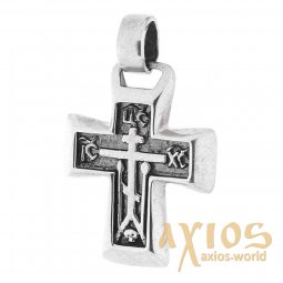 Натільний хрестик, срібло 925, з чорнінням, 25х18мм, О 131725 - фото