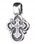 Натільний хрестик, срібло 925, з чорнінням, 25х13мм, О 13759