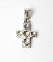 Хрест з кабошонами, срібло 925 °, хризоліт