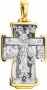 Хрест натільний «Покров», срібло 925 ° з позолотою