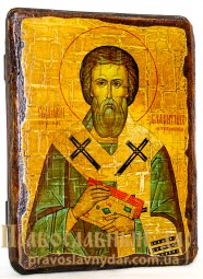 Ікона під старовину Священномученик єпископ Валентин Інтерамський 7x9 см - фото