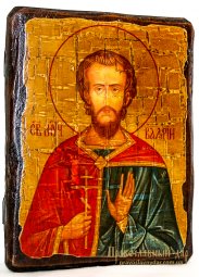Ікона під старовину Святий мученик Валерій Мелітинський 13x17 см - фото