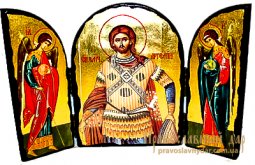 Ікона під старовину Святий Артемій Антіохійський Складень потрійний - фото
