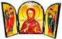 Ікона під старовину Свята преподобномучениці Варвара Складень потрійний