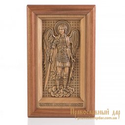 Різьблена ікона Святий Архангел Михаїл Архістратиг - фото
