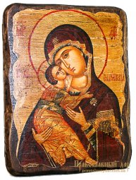 Ікона під старовину Пресвята Богородиця Володимирська 30х40 см - фото