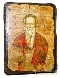 Ікона під старовину Священномученик Мирон Кізічеський 17х23 см - фото