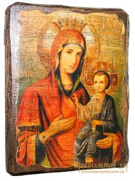 Ікона під старовину Пресвята Богородиця Іверська 30х40 см - фото