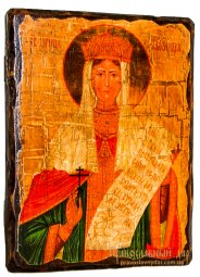 Ікона під старовину Свята цариця Олександра 17х23 см - фото