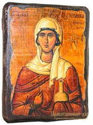 Ікона під старовину Свята великомучениця Анастасія Узорішительниця 17х23 см - фото