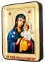 Икона Пресвятая Богородица Неувядаемый Цвет Греческий стиль в позолоте 13x17 см