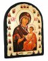 Икона под старину Пресвятая Богородица Иверская с позолотой 17x21 см арка