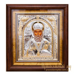 Ікона Святий Миколай Чудотворець 23x26 ​​см Греція - фото