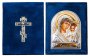Ікона Пресвята Богородиця Казанська 7x9 см Оксамитовий складень Греція