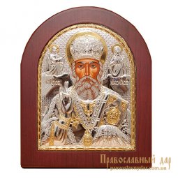 Ікона Святий Миколай Чудотворець 11x13 см (арка) Греція - фото