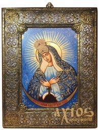 Ікона Пресвята Богородиця Остробрамської 20x25 см Візантійський стиль - фото