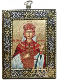 Ікона Свята Цариця Олена 9х11 см, Візантійський стиль - фото