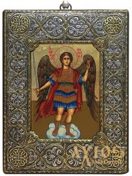 Ікона Святий Архангел Михаїл 15x20 см Візантійський стиль - фото