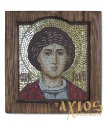 Ікона з мозаїки Георгій Побідоносець 33х35 см - фото