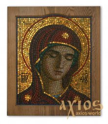 Ікона з мозаїки Пресвята Богородиця Замилування 33х35 см - фото