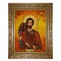 Бурштинова ікона Святий мученик Андрій Стратилат 20x30 см