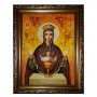 Бурштинова ікона Пресвята Богородиця Невипивана Чаша 20x30 см