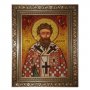 Бурштинова ікона Святитель Діонісій 20x30 см