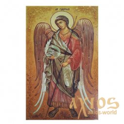 Бурштинова ікона Святої Архангел Гавриїл 20x30 см - фото