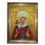 Бурштинова ікона Свята мучениця Валентина 20x30 см