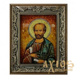Бурштинова ікона Святий Апостол Симон Зилот 20x30 см - фото