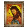 Бурштинова ікона Святий Іоанн Предтеча 20x30 см