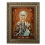 Бурштинова ікона Свята мучениця Зоя 20x30 см